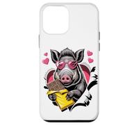Custodia per iPhone 12 mini Cute Hog With Chocolate Valentines Love