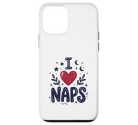 Custodia per iPhone 12 mini Cute I heart Naps design for Moms, Sleepy Girl Funny Mom
