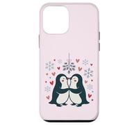 Custodia per iPhone 12 mini Cute Penguins Valentines