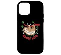 Custodia per iPhone 12 mini Cute Sloth Sleeping on a Tree Branch Lazy Relax