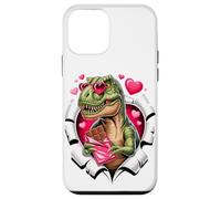 Custodia per iPhone 12 mini Cute T Rex Valentines Day Heart Chocolate Love