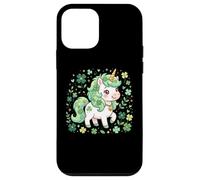 Custodia per iPhone 12 mini Cute Unicorn Shamrock St Patricks Day Girls Kids Lepricorn