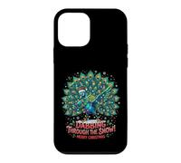 Custodia per iPhone 12 mini "Dabbing Through the Snow" Funny Peacock Christmas Bird