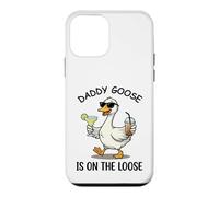 Custodia per iPhone 12 mini Daddy Goose Is On Loose Fun Summer Vibes Design a forma di papera
