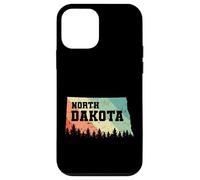 Custodia per iPhone 12 mini Dakota del nord, mappa, con, orizzonte, Stati Un