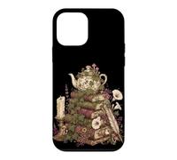 Custodia per iPhone 12 mini Dark Academia Cottagecore Tea Books Botanical Mushroom