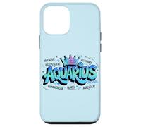 Custodia per iPhone 12 mini Design Colorato del Segno Zodiacale dell'Acquario