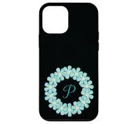 Custodia per iPhone 12 mini Design Pretty Circle ispirato al monogramma P con iniziale Lei