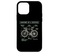 Custodia per iPhone 12 mini Diagramma divertente di anatomia della bicicletta Giornata mondiale della bici umorismo del ciclista