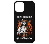 Custodia per iPhone 12 mini Diavolo Crusher Sin Slayer Gesù Guerra Spirituale Cristiana