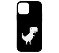 Custodia per iPhone 12 mini Dinosauro da gioco T-Rex Minimalist Pixel Graphic anni '80 e '90