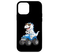 Custodia per iPhone 12 mini Dinosauro di calcio Monster Truck Graphic per ragazzi