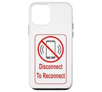 Custodia per iPhone 12 mini Disconnect to riconnect with no cell phones sign