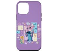 Custodia per iPhone 12 mini Disney Stitch & Angel Spring Easter Friendly Flower Faces