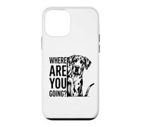 Custodia per iPhone 12 mini divertente Alano Dove stai andando?