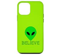 Custodia per iPhone 12 mini DIVERTENTE ALIENO PICCOLO UOMO VERDE CREDERE