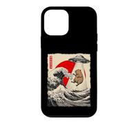 Custodia per iPhone 12 mini Divertente Capibara UFO Abduction Great Wave Kanagawa Anime