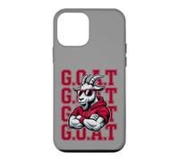Custodia per iPhone 12 mini Divertente capra Fantasy Football King Basket Soccer Game On