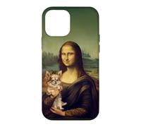 Custodia per iPhone 12 mini Divertente chihuahua Mona Lisa Art Parodia amante dei cani
