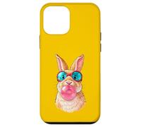 Custodia per iPhone 12 mini Divertente coniglietto Bubble Gum carino coniglio giorno di Pasqua bambini adolescenti