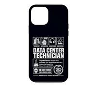 Custodia per iPhone 12 mini Divertente Data Center Tecnico Sarcastico IT Etichetta Avvertimento