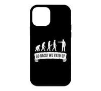 Custodia per iPhone 12 mini Divertente evoluzione Go Back We Messed Up Distressed Graphic