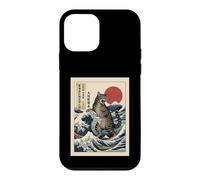 Custodia per iPhone 12 mini Divertente gatto Kaiju Grande onda giapponese Woodblock Art