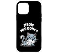 Custodia per iPhone 12 mini Divertente gatto Meow You Doin? Simpatico gatto Kawaii Kitty Cool Cat Meow