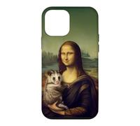 Custodia per iPhone 12 mini Divertente Gioconda Holding Possum Art Parodia