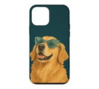 Custodia per iPhone 12 mini Divertente Golden Retriever Occhiali da sole per amanti dei cani