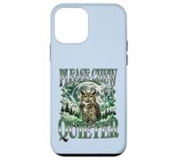 Custodia per iPhone 12 mini Divertente gufo scontroso per favore mastica silenziosa luna Bootleg