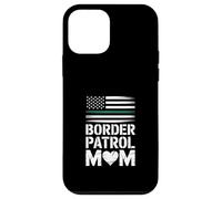 Custodia per iPhone 12 mini Divertente mamma della pattuglia di frontiera che dice il cuore della bandiera americana