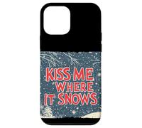 Custodia per iPhone 12 mini Divertente Notte Naughty Xmas con questo Kiss me where it Snows