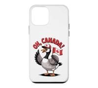 Custodia per iPhone 12 mini Divertente Oh Canada Bandiera Oca Canadese Holding Flag Cartoon