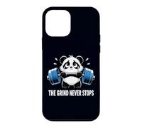 Custodia per iPhone 12 mini Divertente Panda Triste Sollevamento Palestra Umorismo The Grind Never Stops