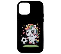 Custodia per iPhone 12 mini Divertente unicorno di calcio in allenamento solo ragazza che ama gli obiettivi