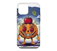 Custodia per iPhone 12 mini Divertente zucca ciliegia sorriso The Goofy zucca