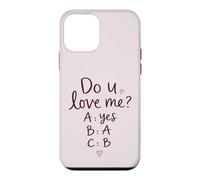 Custodia per iPhone 12 mini Do U Love Me Romantico Citazione Coppia Umorismo Flirty Cuore