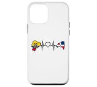 Custodia per iPhone 12 mini Dominican Ecuadorian Heartbeat Ecuador Flag Heritage