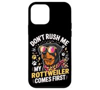 Custodia per iPhone 12 mini Don't Rush Me My Rottweiler Comes First