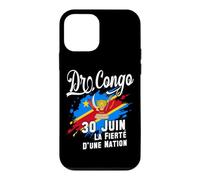 Custodia per iPhone 12 mini DR Congo Giorno dell'Indipendenza 30 giugno Bandiera e Emblema Congolese