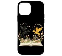 Custodia per iPhone 12 mini Drago d'oro Leggendo Libro Fantasy Book Lover Letteratura