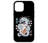 Custodia per iPhone 12 mini Drago giapponese Kawaii Violoncello Cat Music Band Orchestra Anime
