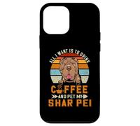 Custodia per iPhone 12 mini Drink Coffee And Pet My Shar Pei Dog Lover Puppy