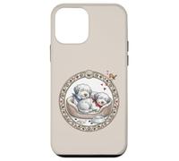 Custodia per iPhone 12 mini Due cani Bobtail rilassati con cuccia per cani + fodera durante il sonno