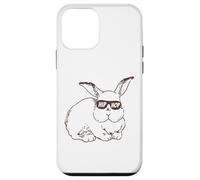 Custodia per iPhone 12 mini Easter Bunny Hip Hop Sunglasses Funny and Cute Rabbit