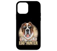 Custodia per iPhone 12 mini Easter Bunny Saint Bernard Egg Hunter Amante dei cani