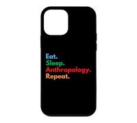 Custodia per iPhone 12 mini Eat Sleep Antropologia Ripetizione per antropologi