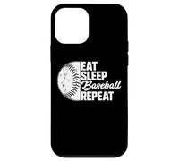 Custodia per iPhone 12 mini Eat Sleep Baseball Repeat Softball Catcher Batter Baseballer
