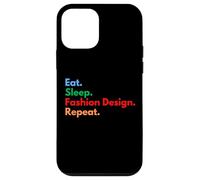 Custodia per iPhone 12 mini Eat Sleep Fashion Design Repeat - Studenti e amanti di moda